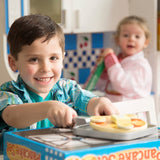 Melissa & Doug Flip and Serve Pancake Set (19 pcs) - Wooden Breakfast Play Food - Top-Down View