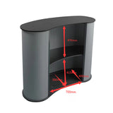 Promotional Table with Header - Close-Up Angle