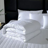 Hotel Quality 400 Gsm Microfibre Duvet Insert with Box Stitching - Queen size 210cm x210 cm - Side View