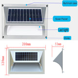 Solar Step Light – Warm White with Silver Case - Front View