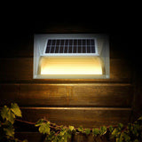 Solar Step Light – Warm White with Silver Case - Low Angle