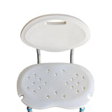 Adjustable Shower Chair With Backrest - Front View