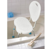 Adjustable Shower Chair With Backrest - Side View