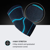 MX Health Premium Elasticated Elbow Support - Small - Top-Down View
