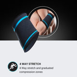 MX Health Premium Elasticated Wrist Support - Small - Top-Down View