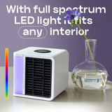 Evapolar evaLIGHT Plus Portable Air Cooler and Humidifier with Colorful LED Light, USB-Powered Personal Cooling Fan for Home and Office - Black (EV-1500) - Side View