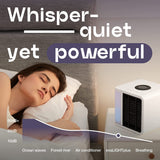 Evapolar evaLIGHT Plus Portable Air Cooler and Humidifier with Colorful LED Light, USB-Powered Personal Cooling Fan for Home and Office - Black (EV-1500) - Top-Down View