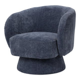 Interior Ave - Celine Swivel Armchair – Chenille Denim Blue - Top-Down View