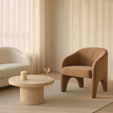 Interior Ave - Nova Sculptural Accent Chair ??Velvet Chocolate