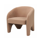 Interior Ave - Nova Sculptural Accent Chair – Velvet Chocolate - Top-Down View