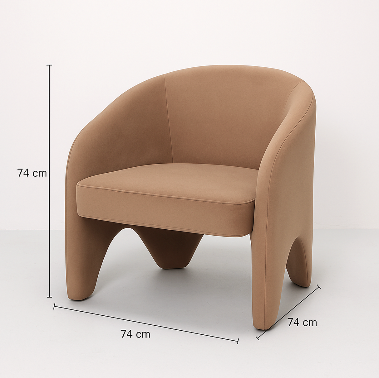 Interior Ave - Nova Sculptural Accent Chair ??Velvet Chocolate