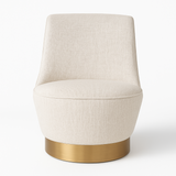 Interior Ave - Chateau Swivel Accent Chair - Vanilla Oat - Top-Down View