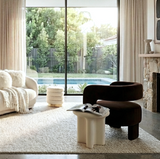 Interior Ave - Portia Velvet Arm Chair - Espresso - Side View