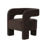 Interior Ave - Portia Velvet Arm Chair - Espresso - Top-Down View