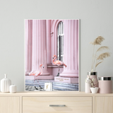 Interior Ave - Saint Pink - 90cm x 60cm White Framed Artwork - Front View