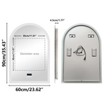 Interior Ave - 90 x 60cm Arched Frameless LED Bathroom Mirror – Bluetooth