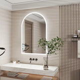 Interior Ave - 90 x 60cm Arched LED Bathroom Mirror - Side View