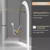 Interior Ave - 90 x 60cm Arched LED Bathroom Mirror - Rear View