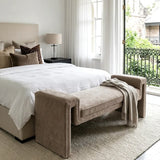 Interior Ave - Solace Textured Bench - Natural Taupe - Side View