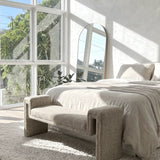 Interior Ave - Solace Textured Bench - Natural Taupe - Top-Down View