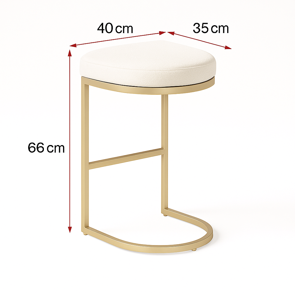 Interior Ave - Royale Oatmeal Tweed Linen Kitchen Bar Stool