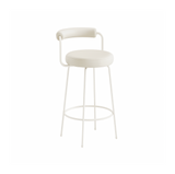 Interior Ave - Calipo White Leather Kitchen Bar Stool - Set of 2 - Top-Down View