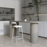 Interior Ave - Calipo White Leather Kitchen Bar Stool - Set of 2 - Top-Down View