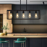 Interior Ave - Industrial 5 Light Chandelier - Side View