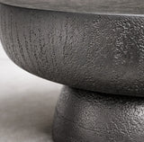 Interior Ave - Korra Sculptural Black Stone Coffee Table - Side View