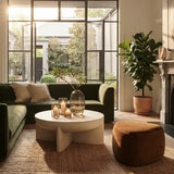 Interior Ave - Zelda Sculptural Stone Coffee Table - Sand Textured Finish - Front View