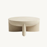 Interior Ave - Zelda Sculptural Stone Coffee Table - Sand Textured Finish - Top-Down View