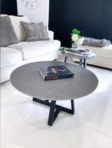 Interior Ave - Broadway Two Tier Coffee Table Set - Stone Grey - Side View