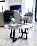 Interior Ave - Broadway Two Tier Coffee Table Set - Stone Grey - Front View
