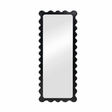 Interior Ave - Freya Scallop Mirror - Black - Large Full Length Mirror - Side View