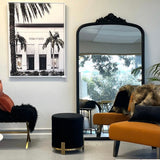 Interior Ave - Helena Leaner Mirror - Black - Front View