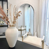 Interior Ave - Sierra Arched Mirror ??Beach White | Sculptural Full-Length Mirror