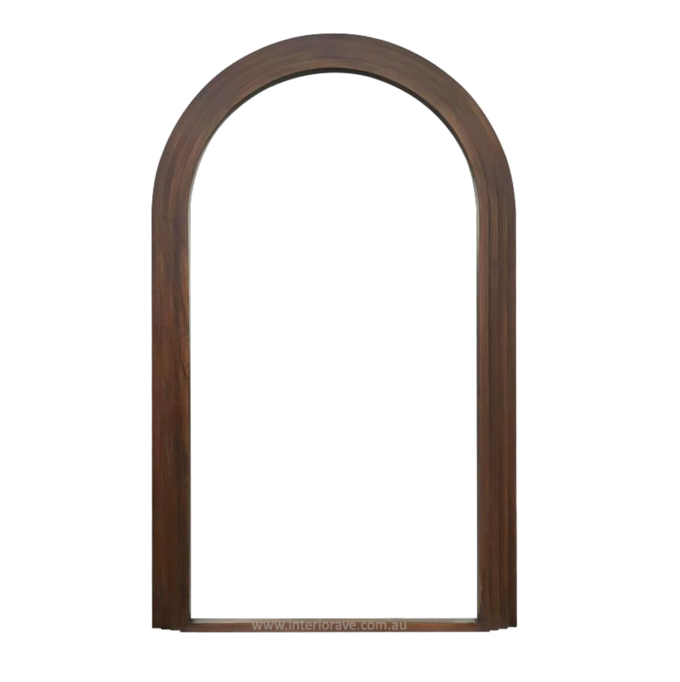 Interior Ave - Sierra Arched Step Mirror ??Signature Sculptural Walnut Statement Piece