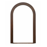 Interior Ave - Sierra Arched Step Mirror – Signature Sculptural Walnut Statement Piece - Side View