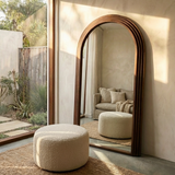Interior Ave - Sierra Arched Step Mirror ??Signature Sculptural Walnut Statement Piece