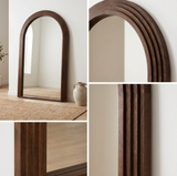 Interior Ave - Sierra Arched Step Mirror ??Signature Sculptural Walnut Statement Piece