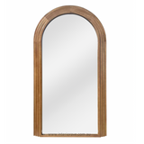 Interior Ave - Sierra Arched Step Mirror – Signature Sculptural Oak Wood Statement Piece - Top-Down View