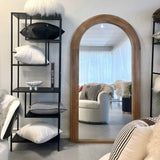 Interior Ave - Sierra Arched Step Mirror ??Signature Sculptural Oak Wood Statement Piece