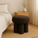 Interior Ave - Bentley Velvet Ottoman – Espresso - Front View