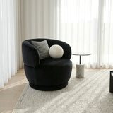 Interior Ave - Luna Swivel Armchair - Black - Top-Down View