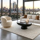 Interior Ave - Luna Swivel Armchair - Vanilla Oat - Front View