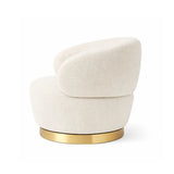 Interior Ave - Luna Swivel Armchair - Vanilla Oat - Close-Up Angle