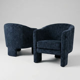 Interior Ave - Memphis Accent Chair - Midnight Blue - Top-Down View