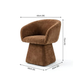 Interior Ave - Merlo Swivel Chair - Cinnamon - Side View