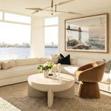 Interior Ave - Merlo Swivel Chair - Cinnamon - Top-Down View