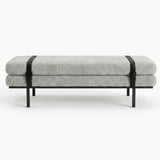 Interior Ave - Porter Bench - Light Grey - Front View